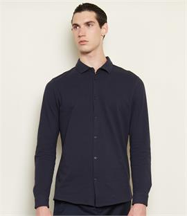 NEOBLU Basile Organic Cotton Long Sleeve Pique Shirt